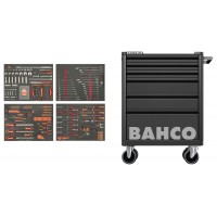 Įrankių vežimėlis Bahco E72 6 stalčiai sukomplektuotas su 275 įrankiais